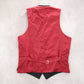 Black 5 Button Red Point 4 Welt Pocket Waistcoat Formal Tuxedo Suit Vest S 38R