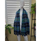Est 1946 Green Pom Pom Plaid Long 90s Scarf OSFM