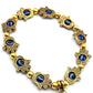 Evil Eye Owl Gold Bead Fashion Elastic Bracelet Charm Costume Jewelry