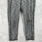 Victoria's Secrets Sport Gray Stripe Leggings Crop Capri Active Stretch M Medium