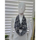 Black Geometric Pattern Y2K 90s Infinity Scarf OSFM