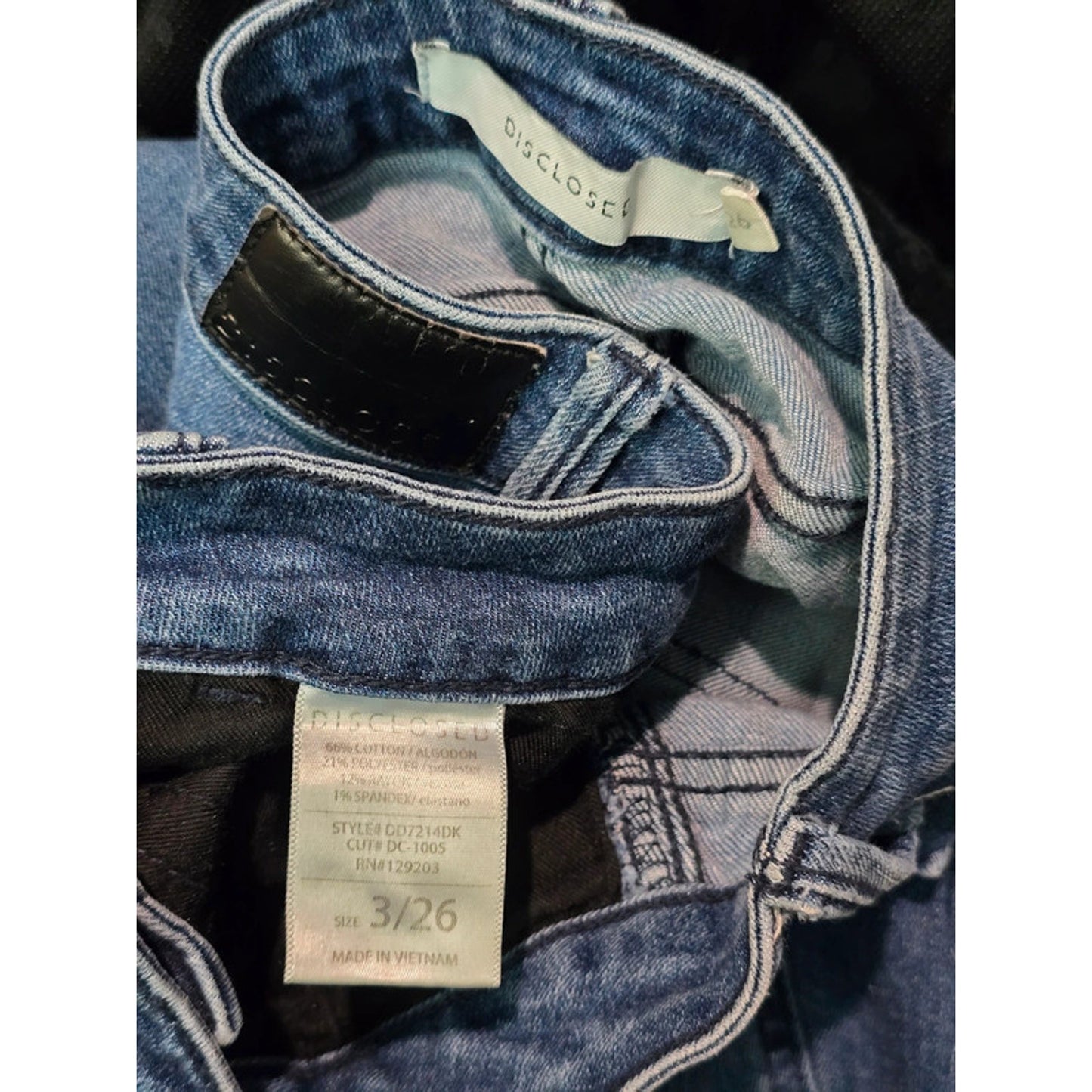 Disclosed Blue Skinny Cotton Distressed Womens Jeans 3/26