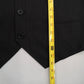 J Ferrar Black 4 Button Point Welt Pocket Stripe Formal Tuxedo Suit Vest M 42R