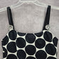 La Blanca Black Polka Dot Crop Padded Swimwear Tankini Tank Top Medium M 8