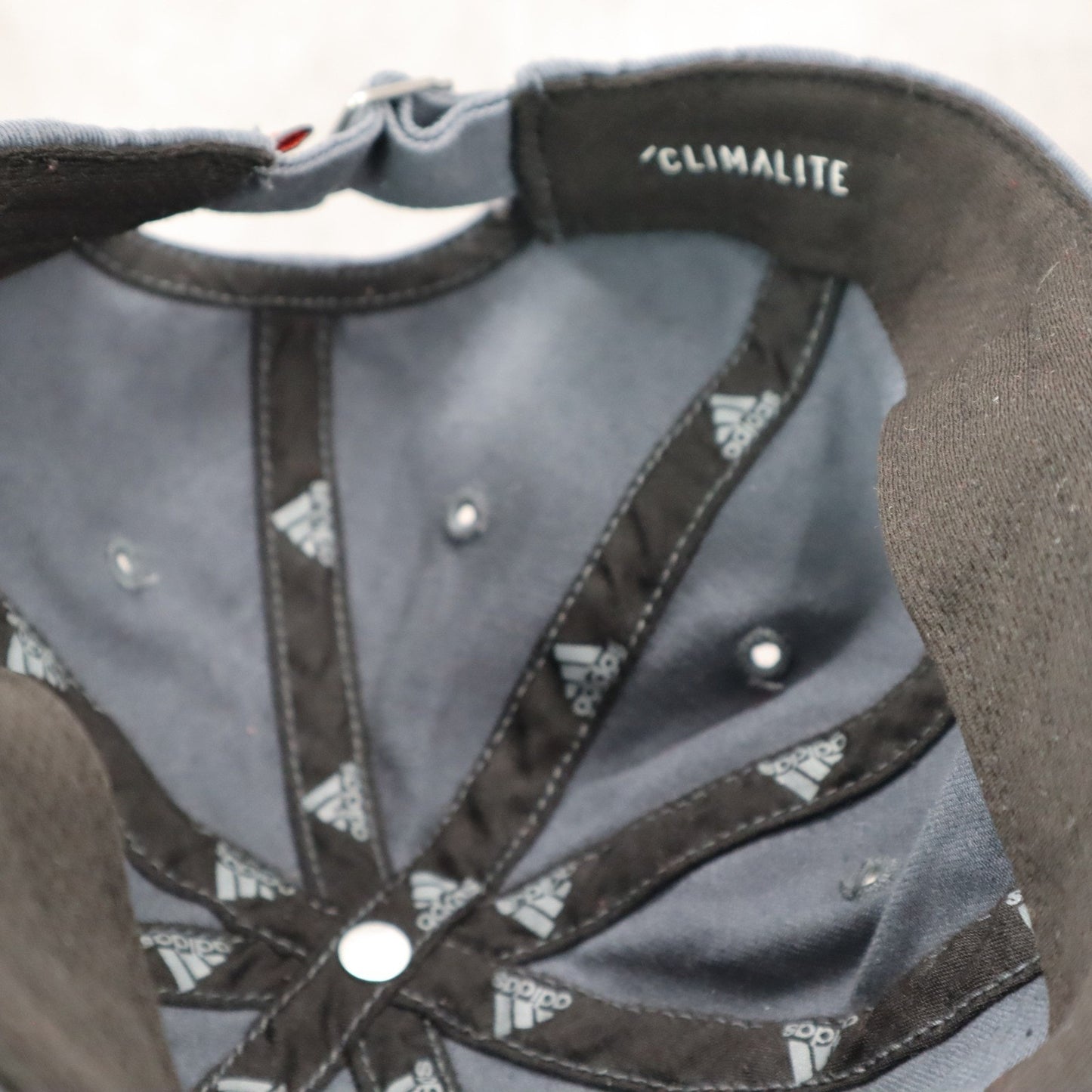 Adidas Gray Baseball Climalite Athletic Logo Cotton Adjustable Buckle Cap Hat