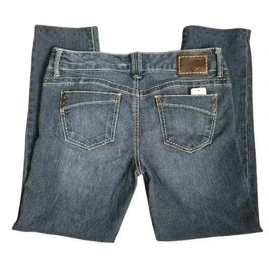 Candie's Blue Straight Leg Cotton Juniors Denim Jeans Size 11