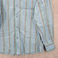 Artisti Italiani Blue Stripe Mens Button Down Long Sleeve Cotton Dress Shirt XL
