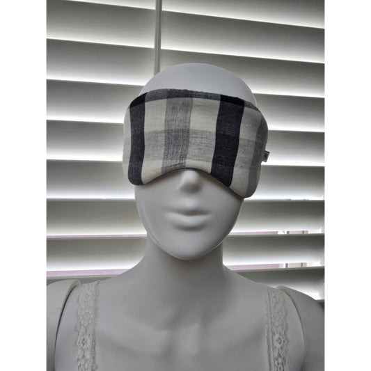 Victoria's Secret Gray Plaid Restful Sleep Blackout Eye Masks OSFM