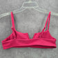 Pink Bikini Top Adjustable Strap Pull On Swimwear Swimsuit Small
