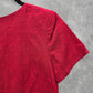 Sag Harbor Red Cotton Linen Floral Lace Crochet Vintage Y2K Blouse Top Medium 8P