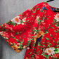 Avon Red Floral Butterfly Print Short Sleeve Top Plus 18W-20W 1X