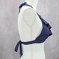 Kona Sol Blue Padded Tie Ruffle Bikini Top Swimwear Medium