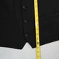 Pronto Uomo Black 5 Button Stripe Point Waistcoat Tuxedo Suit Vest Large 42R