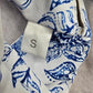 Shein Blue White Floral Bikini Top Tie Front Swimwear Swimsuit Small