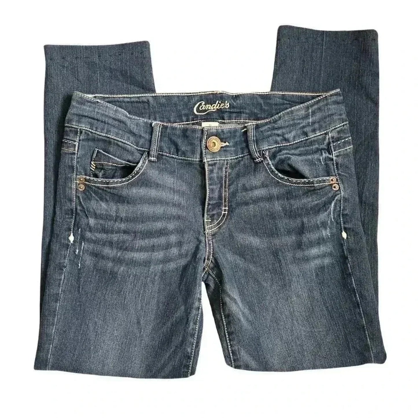 Candie's Blue Straight Leg Cotton Juniors Denim Jeans Size 11