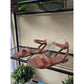 Report Studded Brown Flat Braided Strap Sandals Size 6M