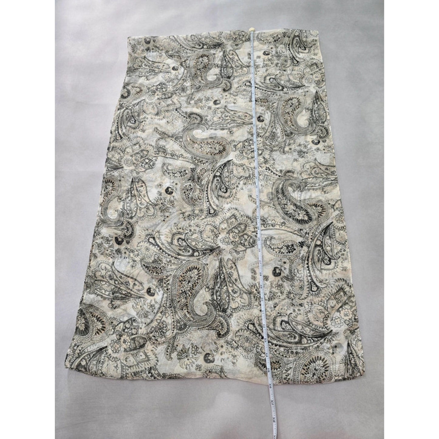 Gray Paisley Printed Light Floral Infinity Scarf OSFM