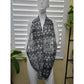 Black Geometric Pattern Y2K 90s Infinity Scarf OSFM