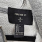 162. Forever 21 Gray Long Sleeve Cotton Sherpa Zip Up Hoodie Small