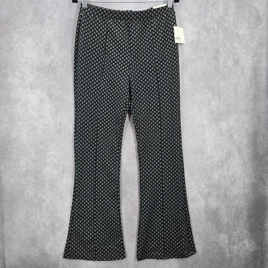 Classic Concepts Black Pull On Stretch Straight Wide Flare Pants L Large