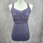 Lucky In Love Purple Crisscross Activewear Racerback Tank Tom Small