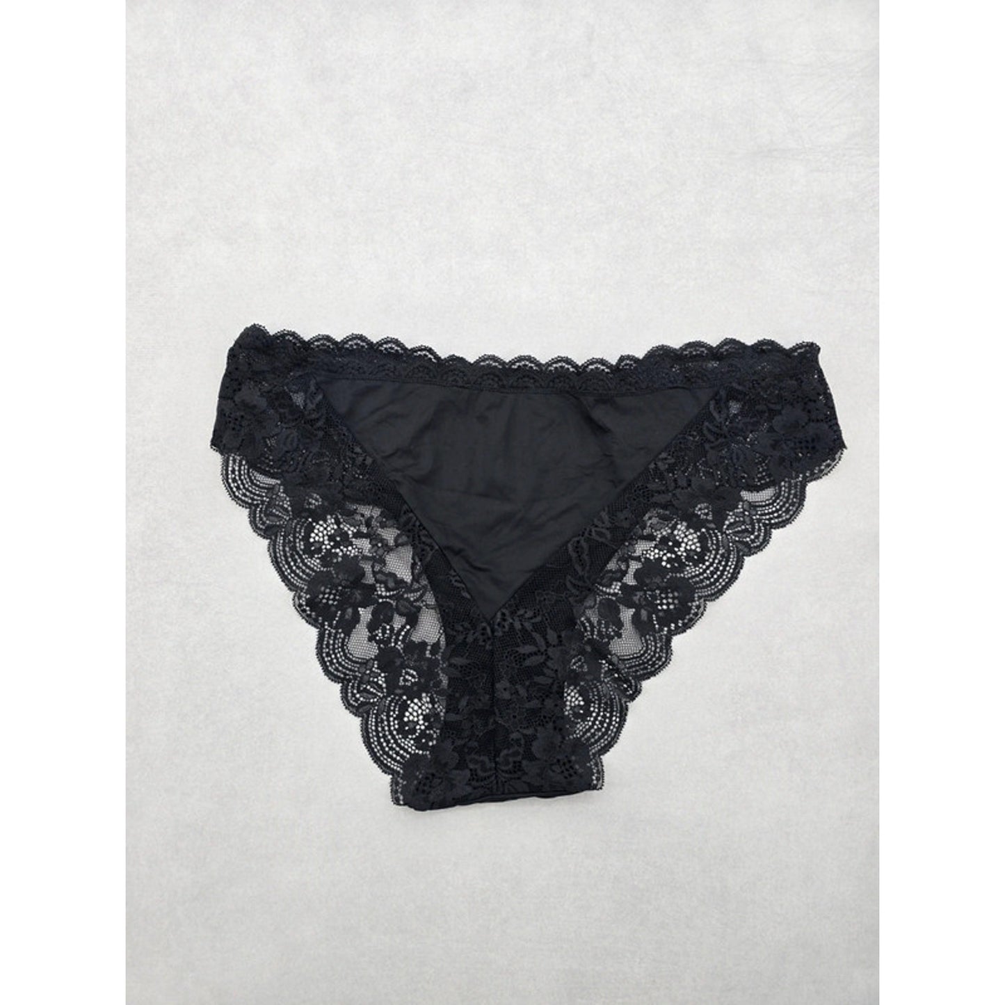 Joyspun Black Lace Panty Dainty Whimsy Sexy Goth Fairy Coquette Bridal XL