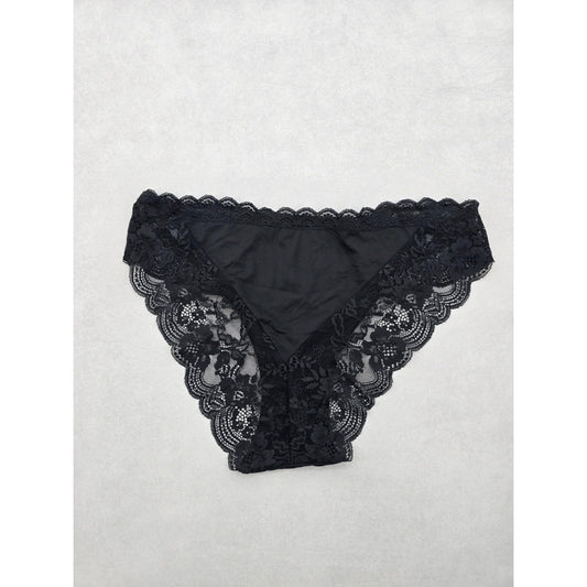 Joyspun Black Lace Panty Dainty Whimsy Sexy Goth Fairy Coquette Bridal XL