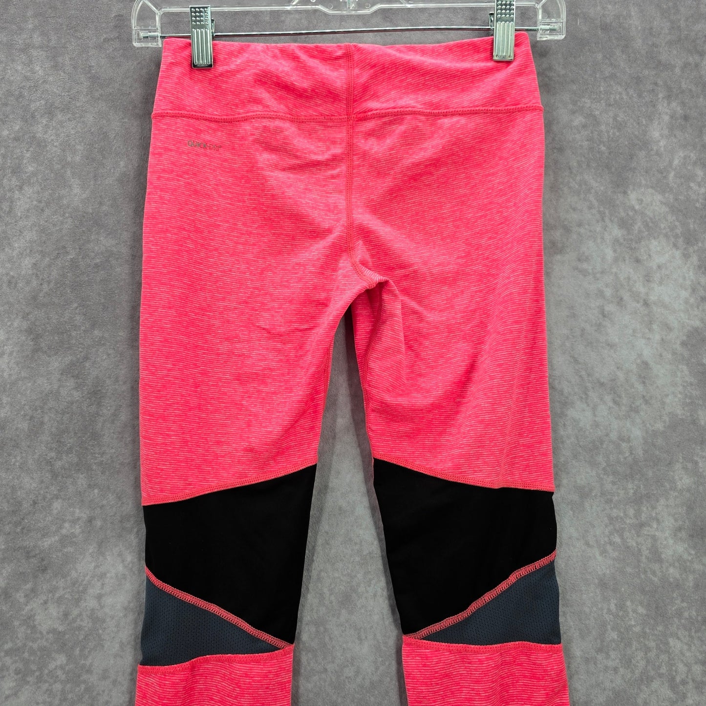 Xersion Pink Black Skinny Stretch Pants Bottoms Ankle Leggings M Medium 10 12