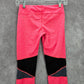 Xersion Pink Black Skinny Stretch Pants Bottoms Ankle Leggings M Medium 10 12