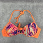 Gata Brenzeada Orange Bikini Top Halter Tie Swimwear Padded Swimsuit Small