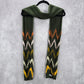 Wooden Ships Green Chevron Cable Knit Wrap Shawl Vintage Y2K Scarves Scarf