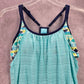 ZeroXposur Blue Stripe Sports Bra Padded Swimwear Tankini Tank Top Medium M