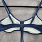 Blue Padded Adjustable String Clasp Bikini Top Swimwear Medium
