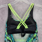 BCG Green Padded Sports Bra Swimwear Tankini Drape Back Tank Top Medium M 8
