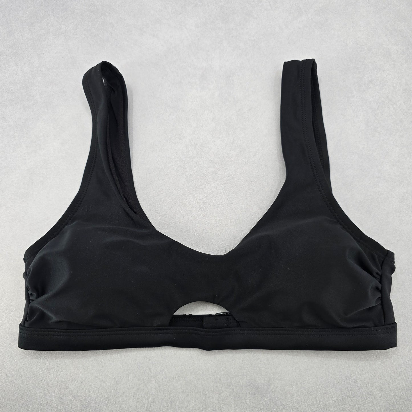 Time and Tru Black Padded Sports Bra Beach Bikini Bralette Swim Top S Small