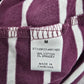 Zenana Outfitters Purple Long Sleeve Stripe Y2K Retro Cotton Blouse Top Medium