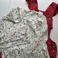 Tahari Red Ruffle Overall Jumper 2 Piece Long Sleeve Dress Holiday Girls Size 7