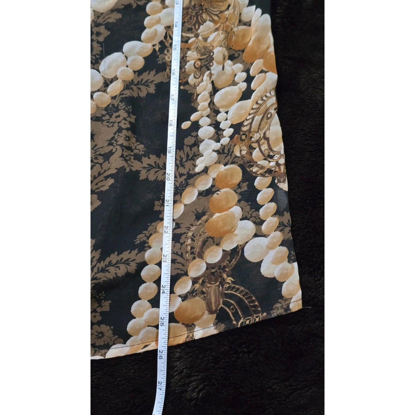 East 5th Black Sheer Whimsy Floral Top Medium