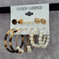 Pearl Hoop Stud Gold Brown Dangle Fashion Jewelry Earrings NWT JB2-59