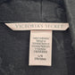 Victoria's Secrets Black Wrap Pajama Top Sleep Logo Tie White Trim L Large