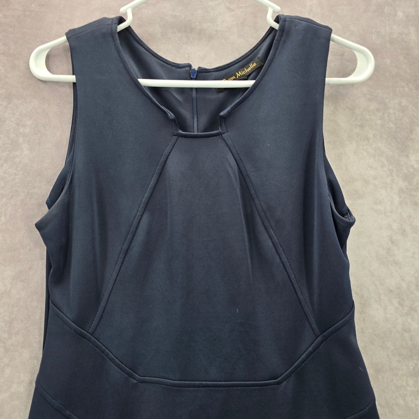 Ryan Michelle Blue Sleeveless Fit Flare Formal Cocktail Dress Large
