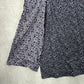 Style & Co Purple Black Floral Long Sleeve Flare Top Shirt Blouse Medium