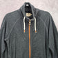 166. Howe Creative Workforce Gray Long Sleeve Zipper Sweater Jacket Small