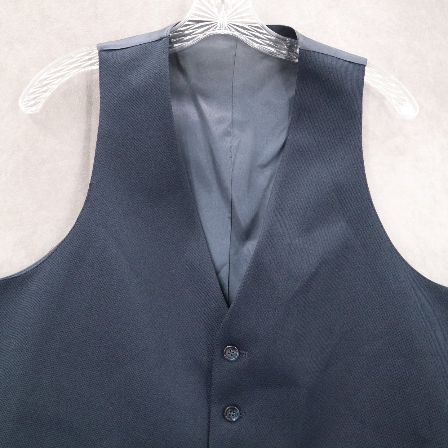 Navy Blue 5 Button Peak Welt Pocket Waistcoat Formal Tuxedo Suit Vest Medium 42R