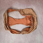 H&M Orange White Polka Dot Bikini Bottom Swimwear Size Large 12