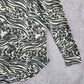 New Directions Gray Print Long Sleeve Y2K Western Fairy Sweater Top Medium