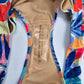 Old Navy Blue Tropical Leaf Print Swimwear Swimsuit Bikini Bottom Size 3XL