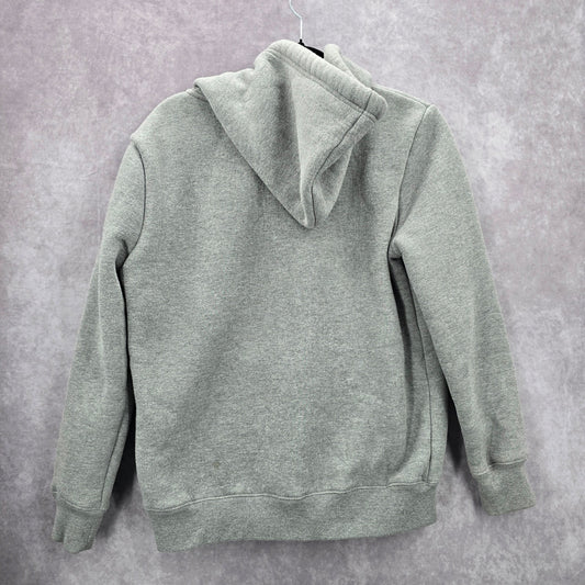 162. Forever 21 Gray Long Sleeve Cotton Sherpa Zip Up Hoodie Small
