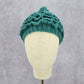 Green Ruffle Christmas Tree Funky Vintage Y2K Crochet Knit Beanie Beret Hat