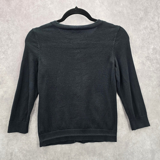 The Limited Black Button Down Cotton Y2K Sweater Cardigan XS
